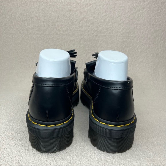 Dr. Martens Black Leather Tassel Loafers with Yellow Stitching - Picture 7 of 13